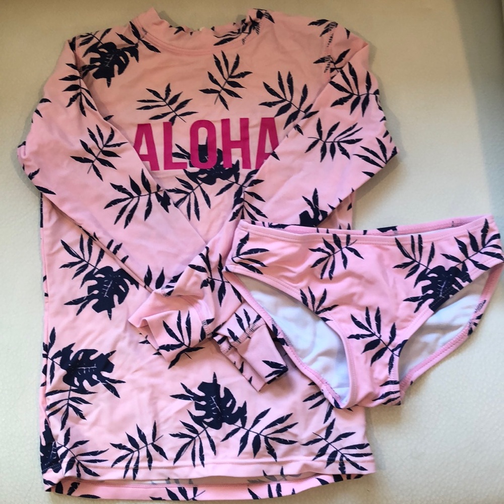 Girls two-piece bathing suit.